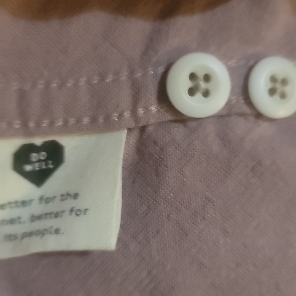Madewell Perfect Fit Top in Soft Brown XS cotton button down shirt unisex - Picture 4 of 8